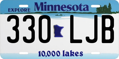 MN license plate 330LJB