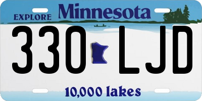 MN license plate 330LJD
