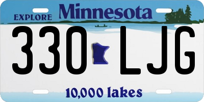 MN license plate 330LJG