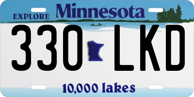 MN license plate 330LKD