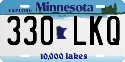 MN license plate 330LKQ