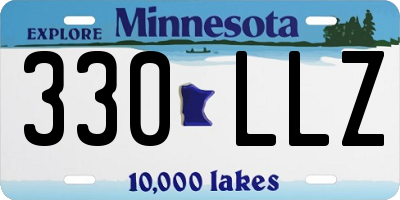 MN license plate 330LLZ