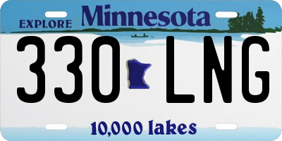 MN license plate 330LNG