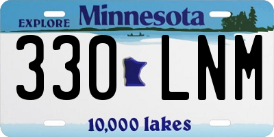 MN license plate 330LNM
