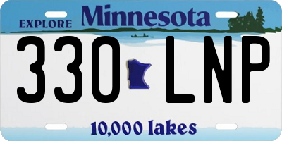 MN license plate 330LNP