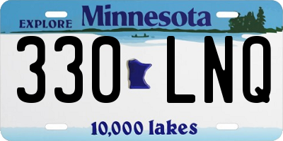 MN license plate 330LNQ