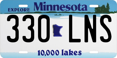 MN license plate 330LNS