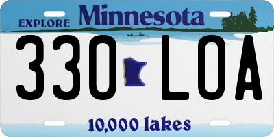 MN license plate 330LOA