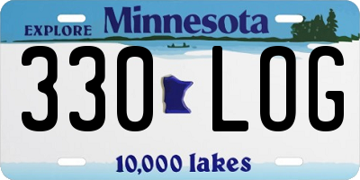 MN license plate 330LOG