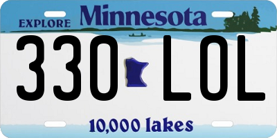 MN license plate 330LOL