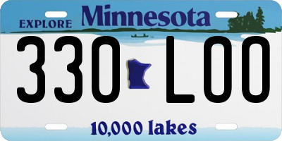 MN license plate 330LOO