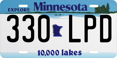 MN license plate 330LPD