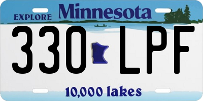 MN license plate 330LPF
