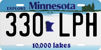 MN license plate 330LPH