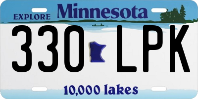 MN license plate 330LPK