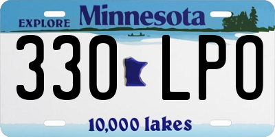 MN license plate 330LPO