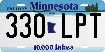 MN license plate 330LPT