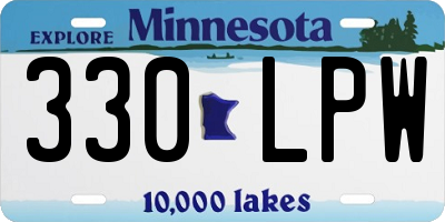 MN license plate 330LPW