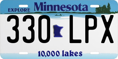 MN license plate 330LPX
