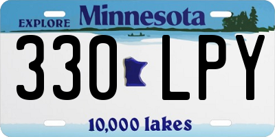 MN license plate 330LPY