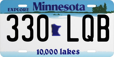 MN license plate 330LQB