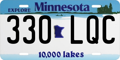 MN license plate 330LQC