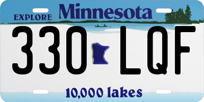 MN license plate 330LQF