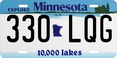 MN license plate 330LQG