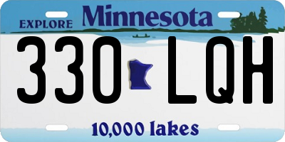 MN license plate 330LQH