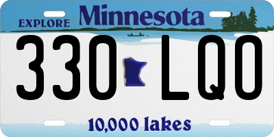 MN license plate 330LQO
