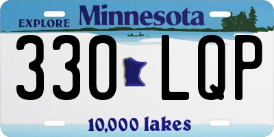 MN license plate 330LQP