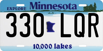 MN license plate 330LQR