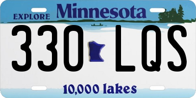 MN license plate 330LQS