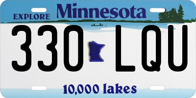 MN license plate 330LQU