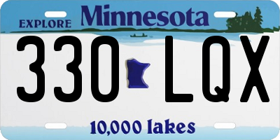 MN license plate 330LQX