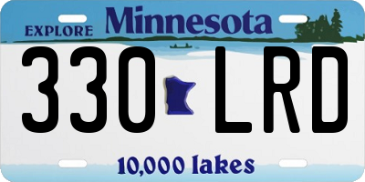 MN license plate 330LRD