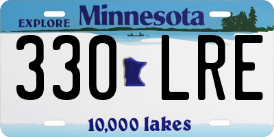 MN license plate 330LRE