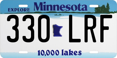 MN license plate 330LRF