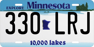 MN license plate 330LRJ