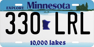 MN license plate 330LRL