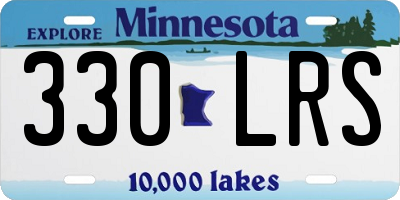 MN license plate 330LRS