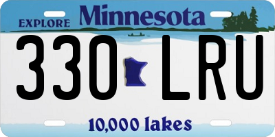 MN license plate 330LRU