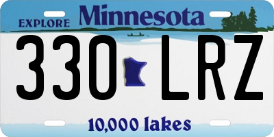 MN license plate 330LRZ