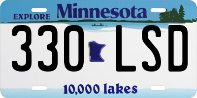 MN license plate 330LSD