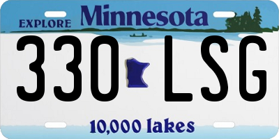 MN license plate 330LSG