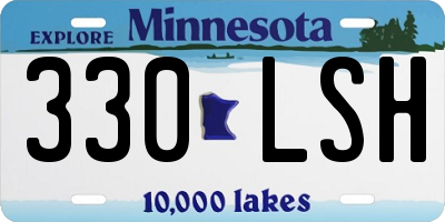 MN license plate 330LSH
