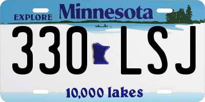 MN license plate 330LSJ