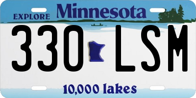 MN license plate 330LSM