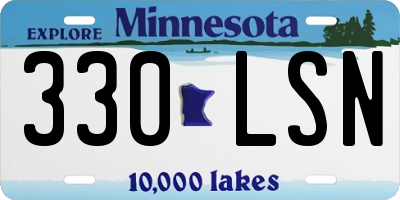 MN license plate 330LSN