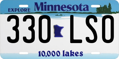 MN license plate 330LSO